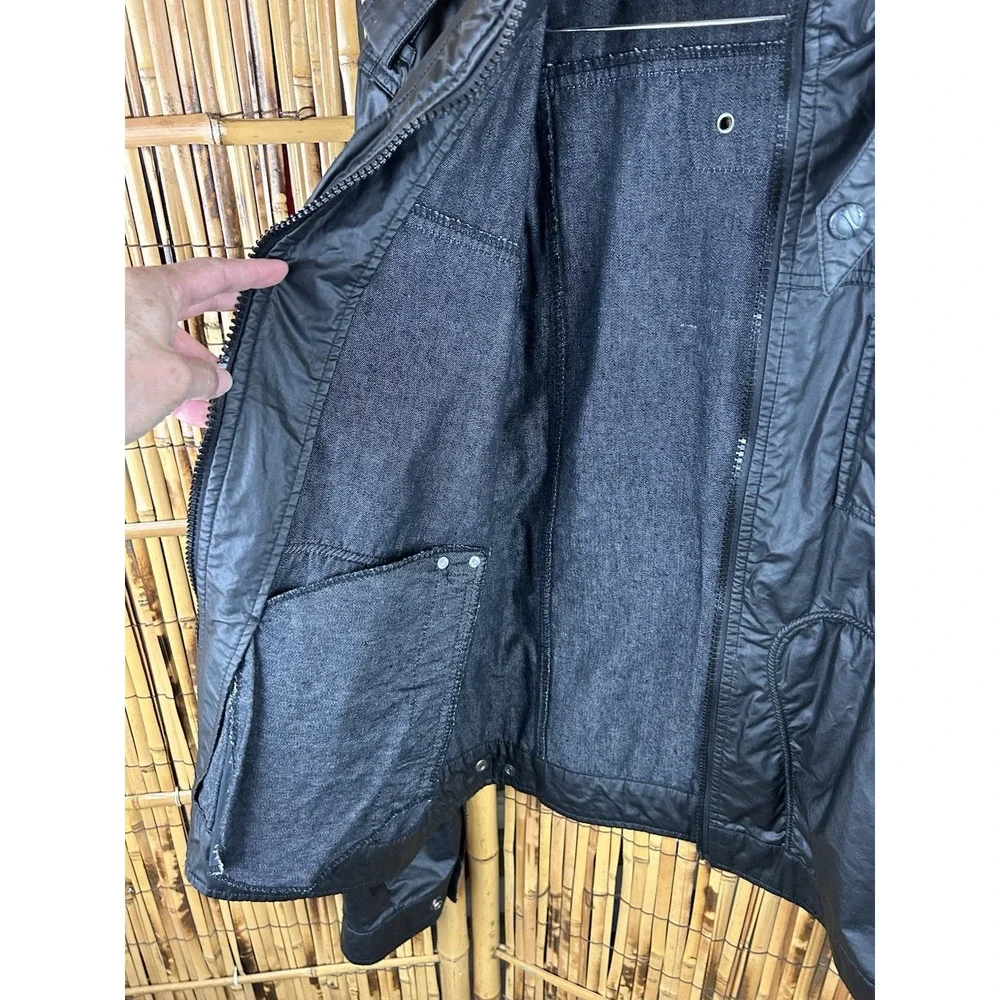Monarchy Collection Men's Black Moto Biker Goth Rock Metal‎ Full Zip Jacket XL